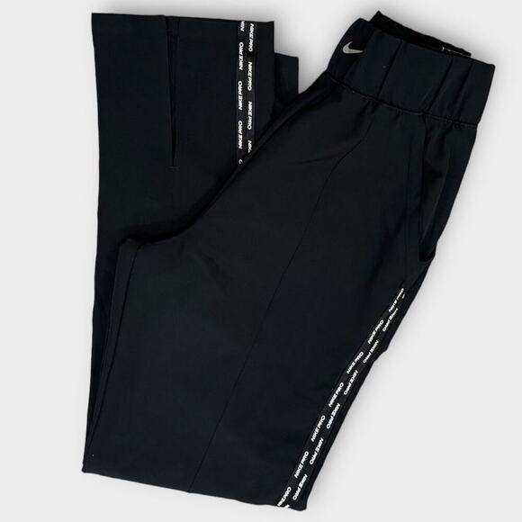 NIKE Pro Women's Woven Loose Fit Pants In Black Size Small - Picture 5 of 11